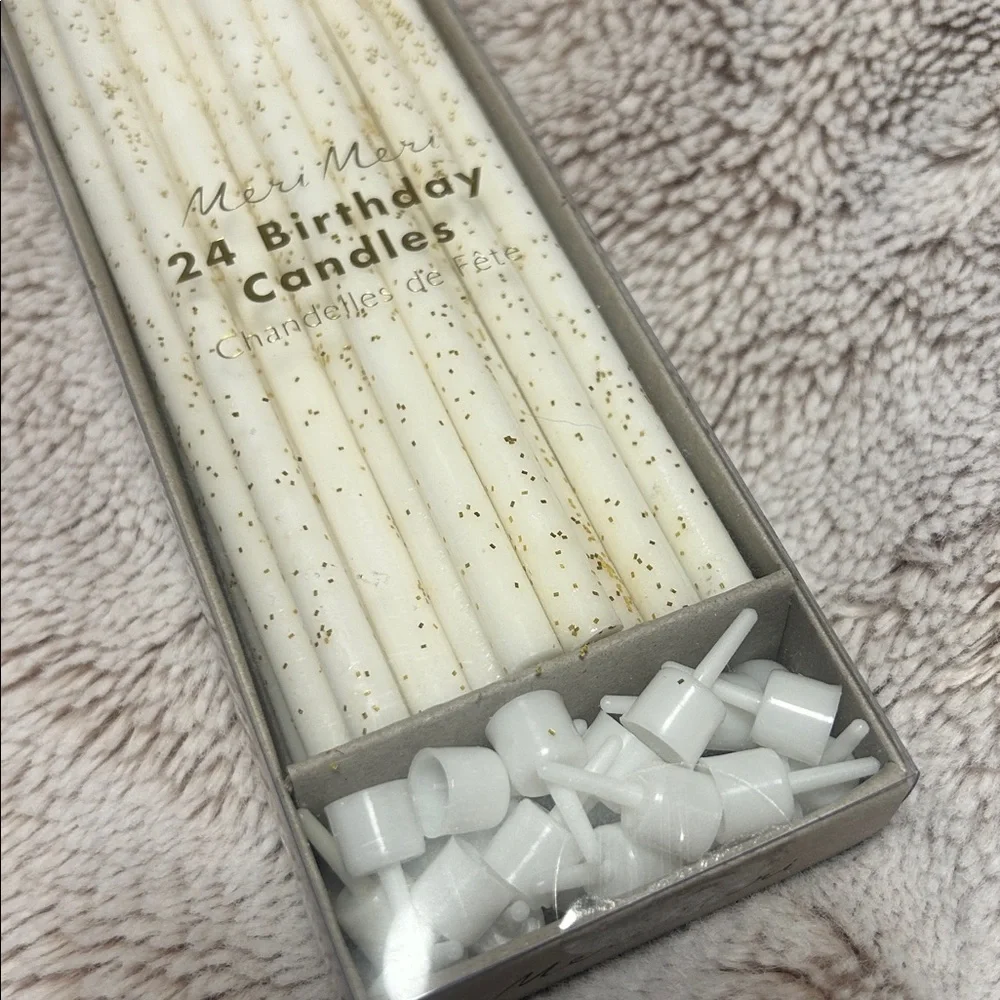 Meri Meri Candles with Gold Glitter